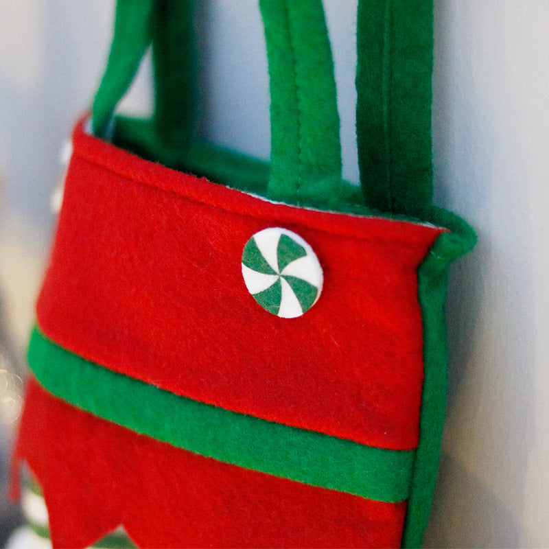 Wholesale Christmas Elf Leg Bag Candy Bag Santa Claus Non-woven Fabric Decorations